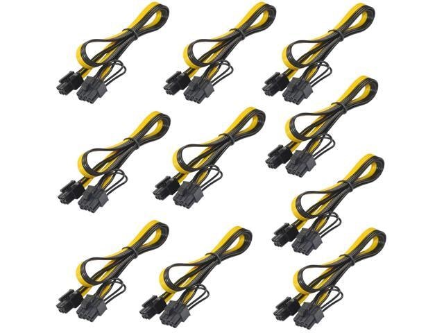 6-Pin to 8-Pin PCIe GPU Power Cable 10-Pack: $49.49