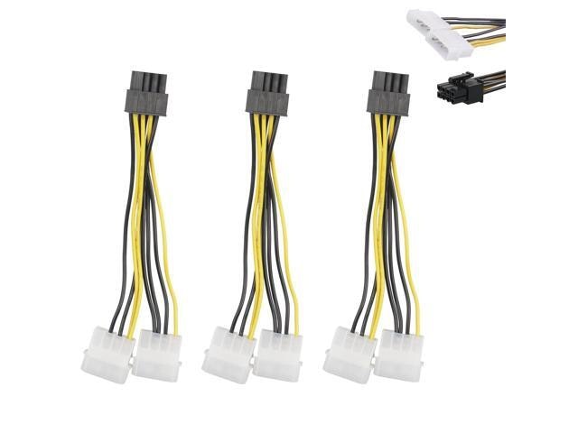 8-Pin PCIe to Dual Molex Power Cable 3-Pack: $19.49