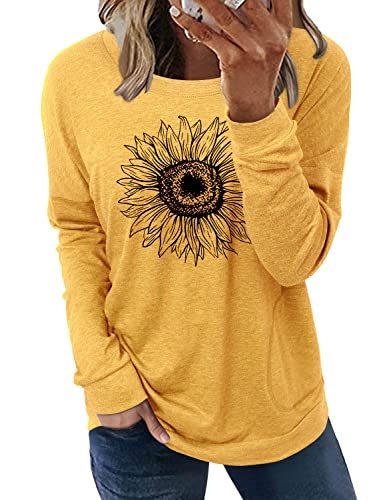 Onlypuff Women's Sunflower Long Sleeve Pocket T-Shirt: $18.99 Onlypuff Women's Sunflower Long Sleeve Pocket T-Shirt: $18.99