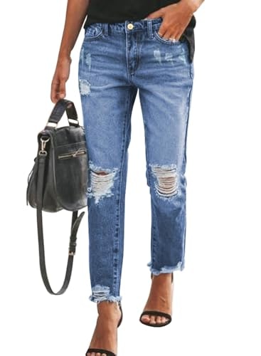 Sidefeel Women's High-Waisted Distressed Straight-Leg Jeans: $31.44 Sidefeel Women's High-Waisted Distressed Straight-Leg Jeans: $31.44