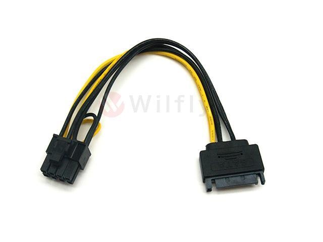 SATA 15-Pin to 8-Pin PCI-E Video Card Power Adapter Cable: $9.99 SATA 15-Pin to 8-Pin PCI-E Video Card Power Adapter Cable: $9.99