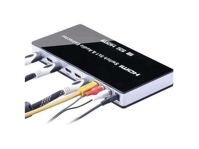 5-in-1 4K HDMI Switch Audio Extractor with Remote: $168.50