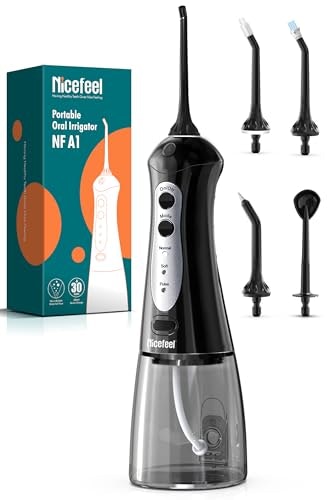 Nicefeel Cordless Water Flosser with 5 Tips: $17.69