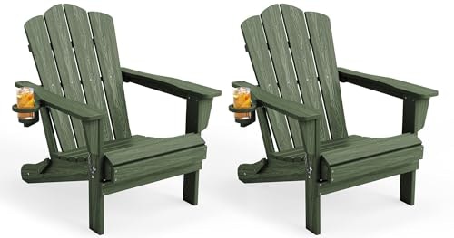Kingyes Folding Adirondack Chair 2-Pack: $159.78