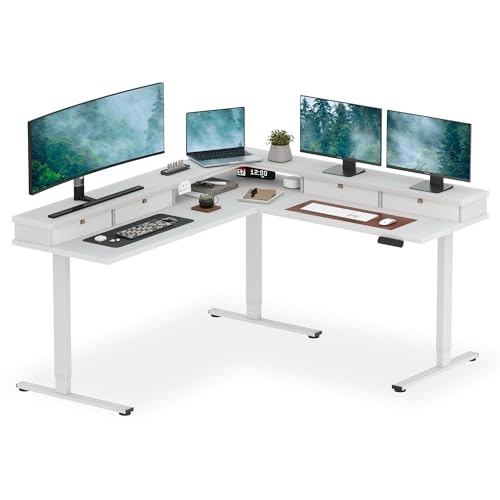 Sanodesk 71x63-inch Electric L-Shaped Standing Desk with Drawers: $251.97 Sanodesk 71x63-inch Electric L-Shaped Standing Desk with Drawers: $251.97