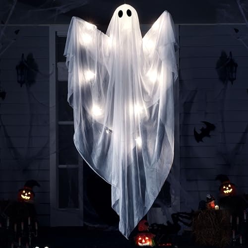 Joyin 47-Inch Light-Up Hanging Ghost Halloween Decoration: $15.29 Joyin 47-Inch Light-Up Hanging Ghost Halloween Decoration: $15.29
