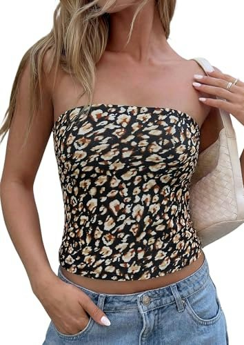 Prettygarden Women's Floral Tube Top: $9.97 Prettygarden Women's Floral Tube Top: $9.97