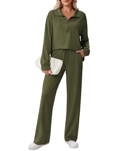 Pinspark Women's 2-Piece Half-Zip Sweatshirt and Track Pants Set: $41.64