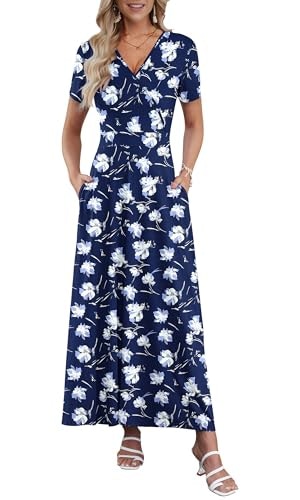 Auselily Women's Floral Maxi Dress: $25.89