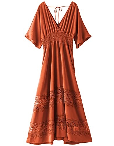 Olaesa Boho V-Neck Maxi Dress: $40.36 Olaesa Boho V-Neck Maxi Dress: $40.36