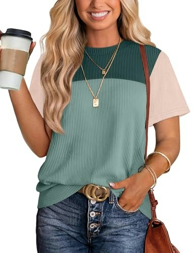 Wiholl Women's Short Sleeve Summer Blouse: $8.99 Wiholl Women's Short Sleeve Summer Blouse: $8.99