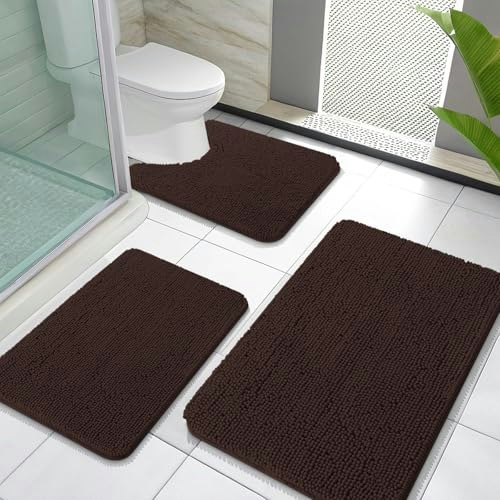 Olanly Chenille Bathroom Rug 3-Piece Set: $44.19 Olanly Chenille Bathroom Rug 3-Piece Set: $44.19