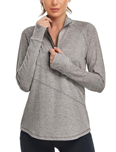 Cucuchy Women's 1/4-Zip Long Sleeve Athletic Pullover: $23.79 Cucuchy Women's 1/4-Zip Long Sleeve Athletic Pullover: $23.79