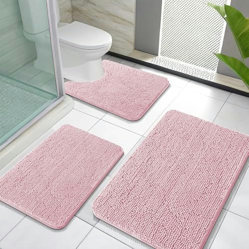 Olanly 3-Piece Bathroom Rug Set: $45.04 Olanly 3-Piece Bathroom Rug Set: $45.04