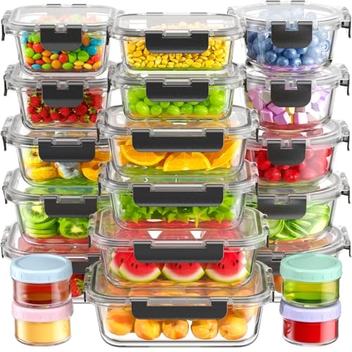 Canfanni 40-Piece Glass Food Storage Container Set: $41.98 Canfanni 40-Piece Glass Food Storage Container Set: $41.98
