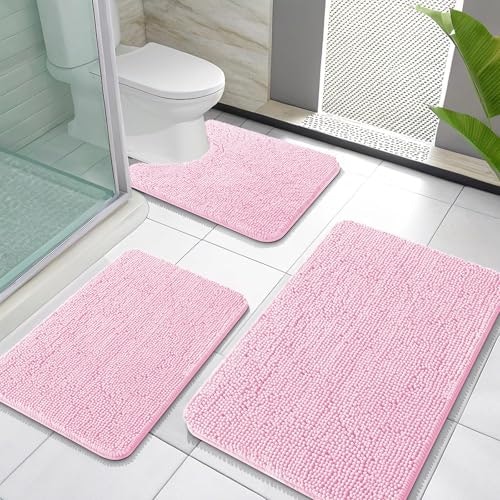 Olanly Chenille Bathroom Rug 3-Piece Set: $42.49 Olanly Chenille Bathroom Rug 3-Piece Set: $42.49