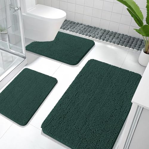 Olanly 3-Piece Bathroom Rug Set: $43.99