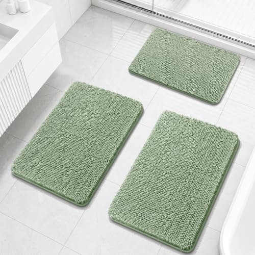 Olanly 3-Piece Bathroom Rug Set: $47.59