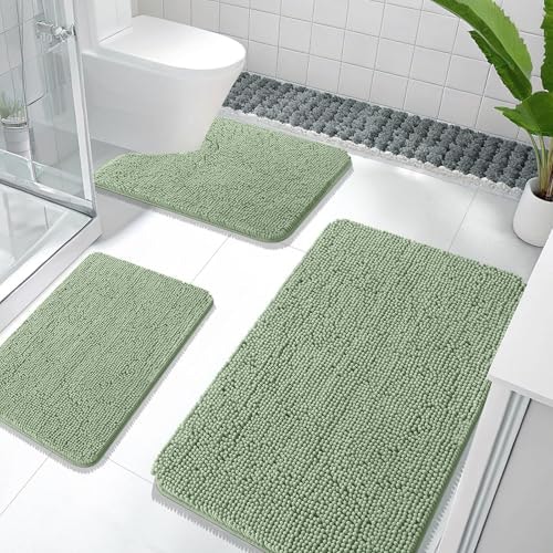 Olanly 3-Piece Bathroom Rug Set: $49.29