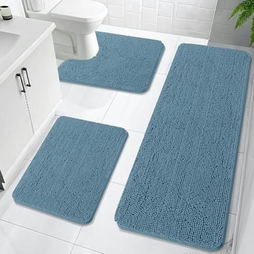 Olanly 3-Piece Bathroom Rug Set: $55.24 Olanly 3-Piece Bathroom Rug Set: $55.24