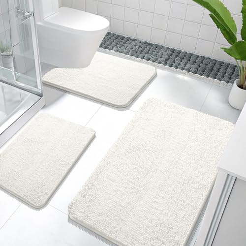 Olanly 3-Piece Chenille Bathroom Rug Set: $43.98 Olanly 3-Piece Chenille Bathroom Rug Set: $43.98