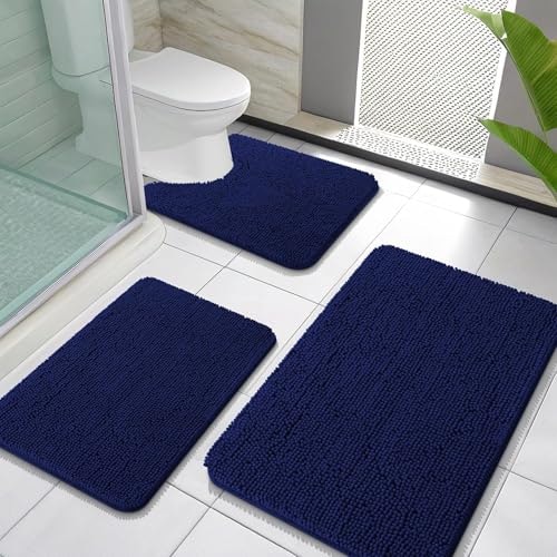 Olanly 3-Piece Chenille Bathroom Rug Set: $42.29 Olanly 3-Piece Chenille Bathroom Rug Set: $42.29