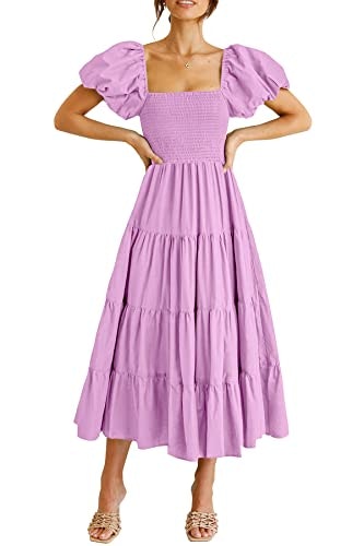 Prettygarden Women's Smocked Midi Wedding Guest Dress: $42.39 Prettygarden Women's Smocked Midi Wedding Guest Dress: $42.39
