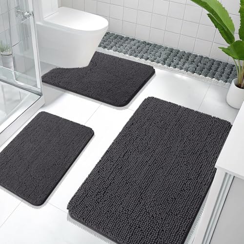 Olanly 3-Piece Bathroom Rug Set: $45.04 Olanly 3-Piece Bathroom Rug Set: $45.04