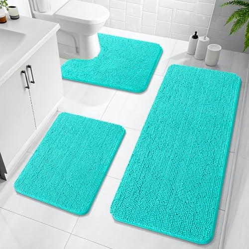Olanly 3-Piece Chenille Bathroom Rug Set: $54.39 Olanly 3-Piece Chenille Bathroom Rug Set: $54.39