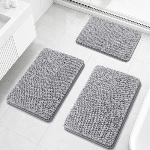 Olanly 3-Piece Chenille Bathroom Rug Set: $47.59 Olanly 3-Piece Chenille Bathroom Rug Set: $47.59