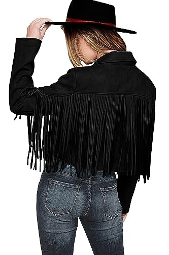 Prettygarden Women's Fringe Faux Suede Jacket: $18.98 Prettygarden Women's Fringe Faux Suede Jacket: $18.98