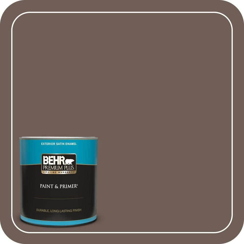 Behr Premium Plus Tree Bark Satin Exterior Paint & Primer 1-Quart Can: $24.98