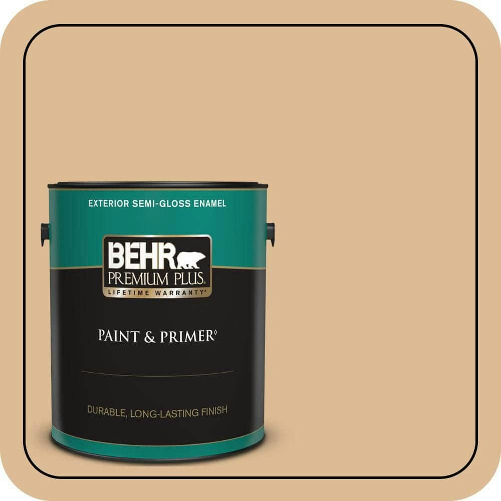 Behr 1-Gallon Jute Semi-Gloss Enamel Exterior Paint and Primer: $51.98 Behr 1-Gallon Jute Semi-Gloss Enamel Exterior Paint and Primer: $51.98