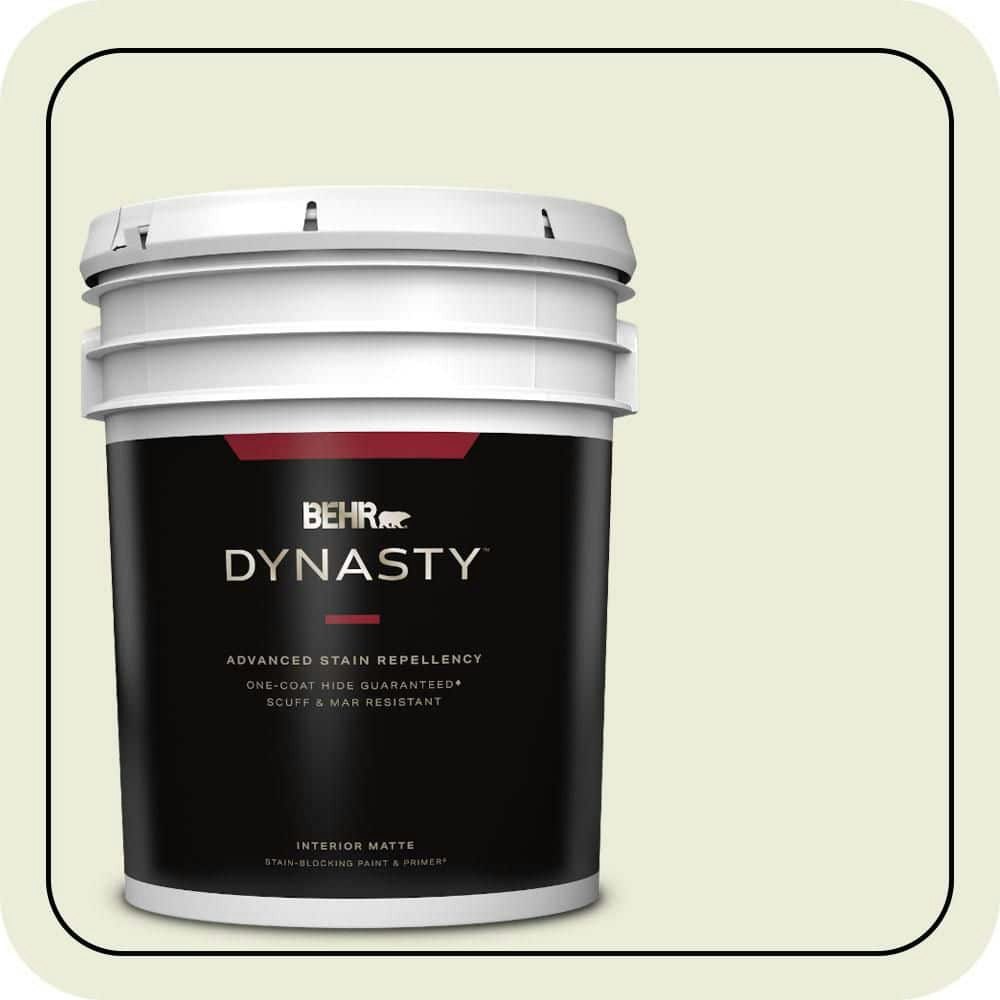 Behr Grass Root Matte Interior Stain-Blocking Paint and Primer 5-Gallon: $289 Behr Grass Root Matte Interior Stain-Blocking Paint and Primer 5-Gallon: $289