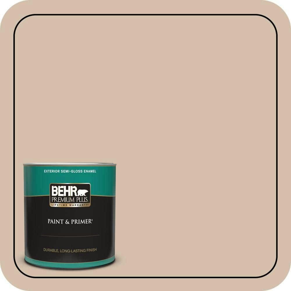 Behr Premium Plus Elusive Dawn 1-Quart Exterior Semi-Gloss Enamel Paint and Primer: $25.98 Behr Premium Plus Elusive Dawn 1-Quart Exterior Semi-Gloss Enamel Paint and Primer: $25.98