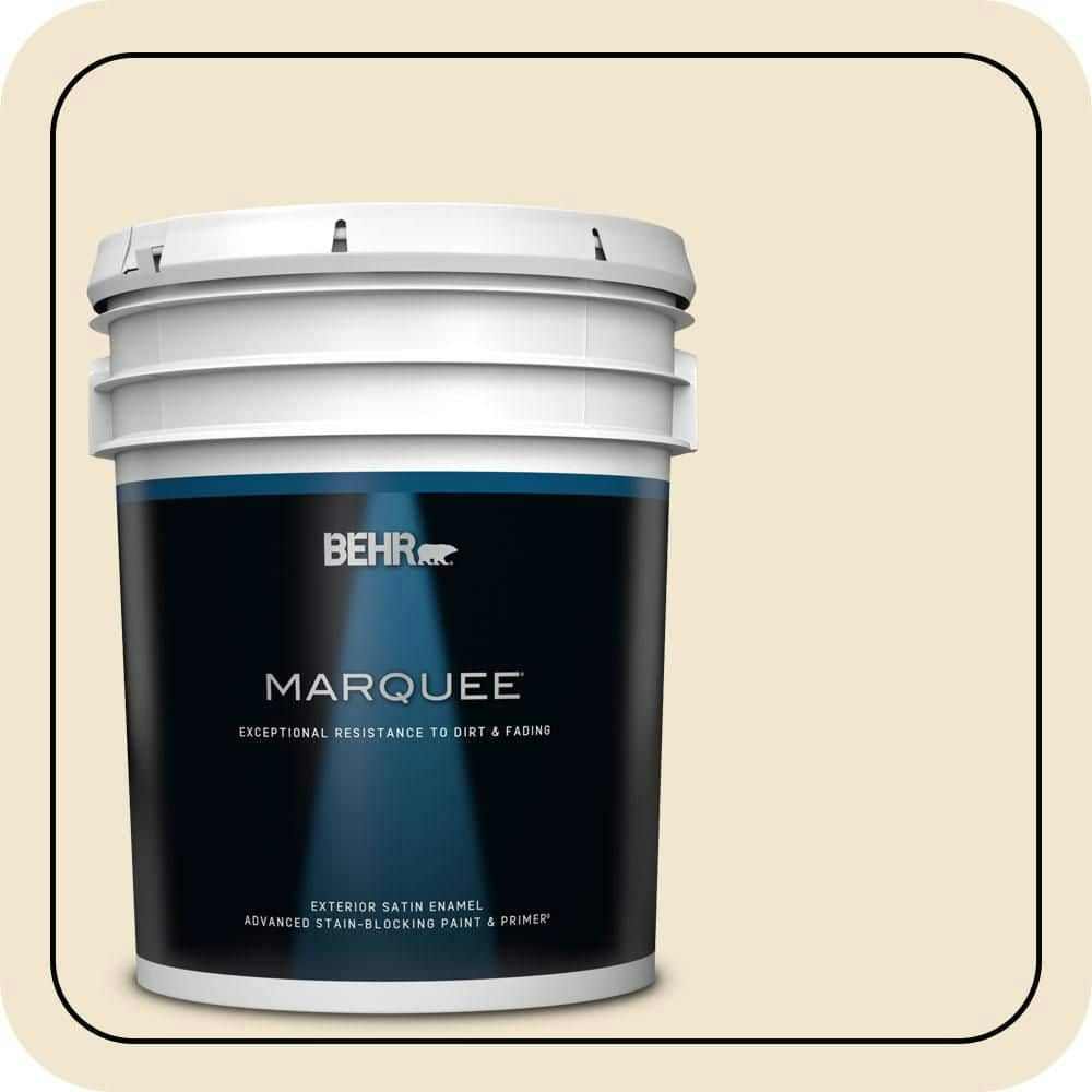 Behr Premium Plus 5-Gallon French Creme Satin Exterior Paint and Primer: $325 Behr Premium Plus 5-Gallon French Creme Satin Exterior Paint and Primer: $325