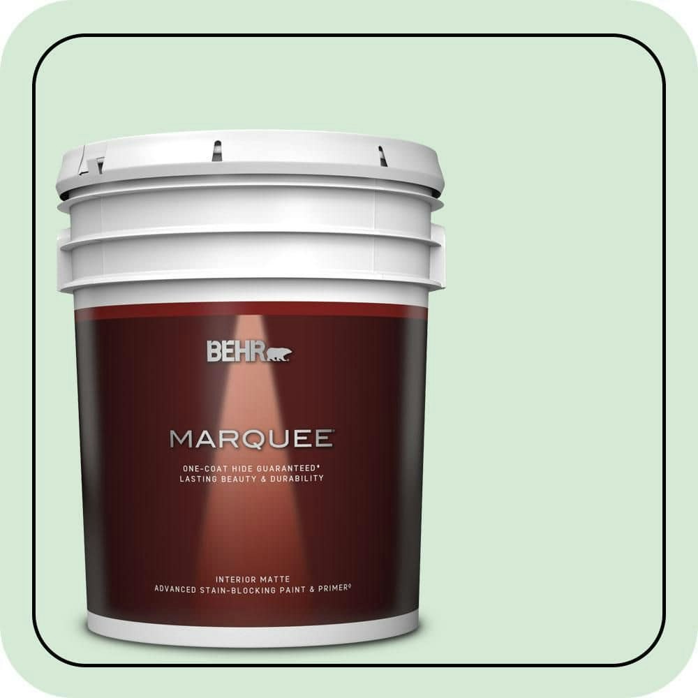 Behr Jade Mist Matte Interior Paint & Primer 5-Gallon: $259 Behr Jade Mist Matte Interior Paint & Primer 5-Gallon: $259