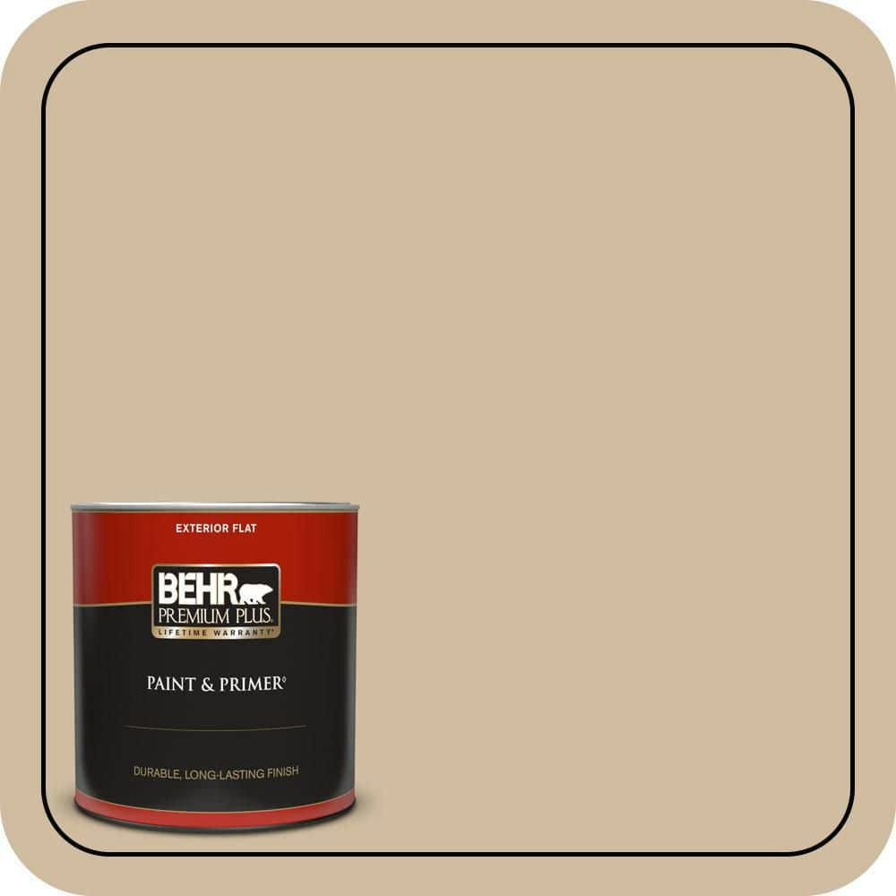 Behr Premium Plus Flat Exterior Paint and Primer 1-Quart Can: $23.98