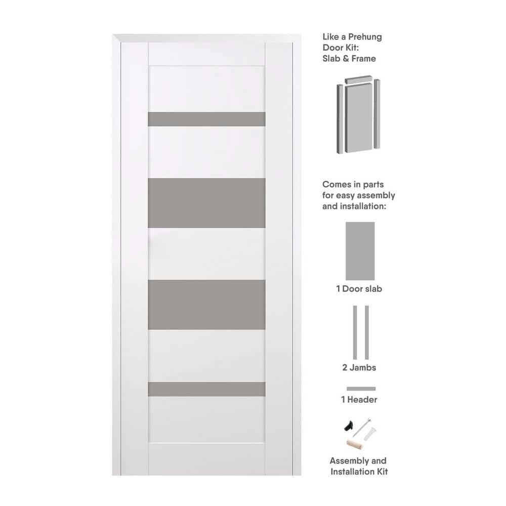 Mirella 32" x 84" 5-Lite Frosted Glass Composite Wood Prehung Door: $889.32 Mirella 32" x 84" 5-Lite Frosted Glass Composite Wood Prehung Door: $889.32
