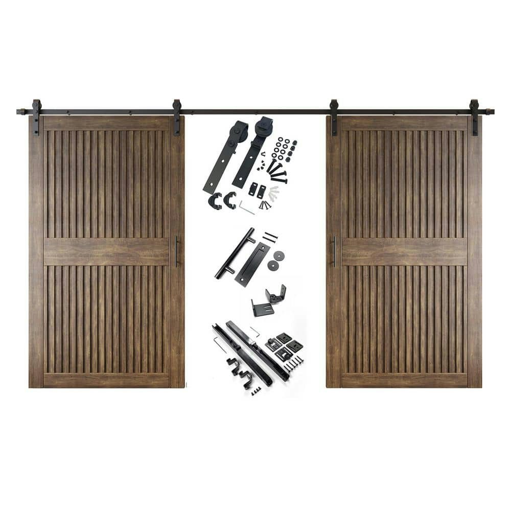 ST 48" x 84" Vertical Stripe Pine Wood Sliding Barn Door with Hardware Kit: $1,093 ST 48" x 84" Vertical Stripe Pine Wood Sliding Barn Door with Hardware Kit: $1,093
