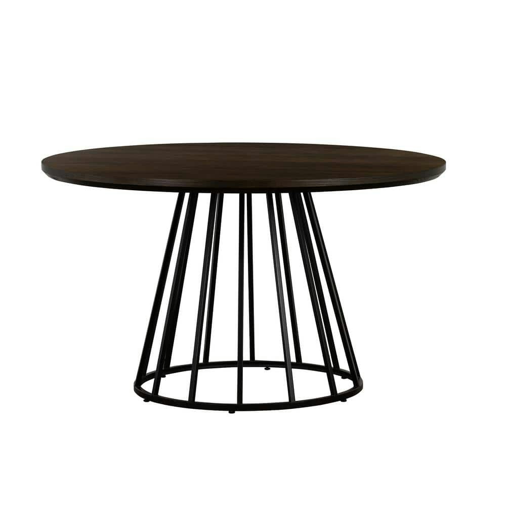 Motion Dark Gray Oak and Metal Round Dining Table: $723.88 Motion Dark Gray Oak and Metal Round Dining Table: $723.88