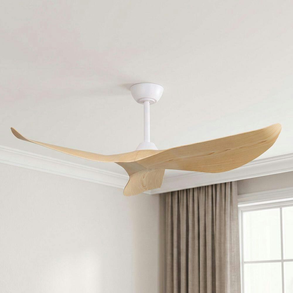 52-Inch White Indoor Downrod Ceiling Fan: $148 52-Inch White Indoor Downrod Ceiling Fan: $148