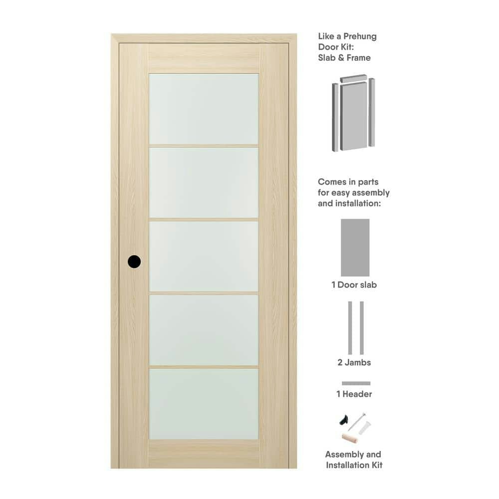 Vona 32" x 84" Right-Hand 5-Lite Frosted Glass Solid Composite Prehung Interior Door: $998 Vona 32" x 84" Right-Hand 5-Lite Frosted Glass Solid Composite Prehung Interior Door: $998