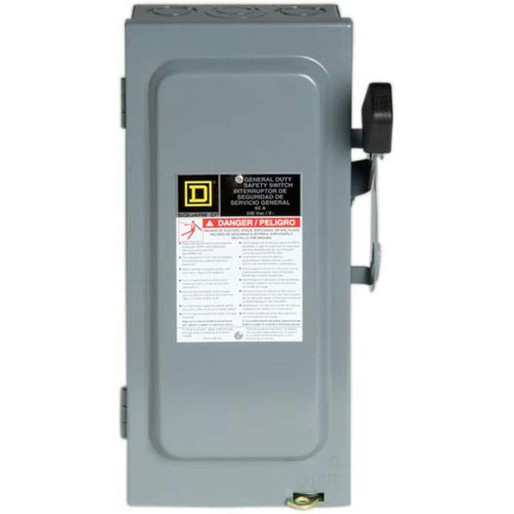 60-Amp 240-Volt 3-Pole 3-Phase Fused Indoor Safety Switch: $250.08 60-Amp 240-Volt 3-Pole 3-Phase Fused Indoor Safety Switch: $250.08