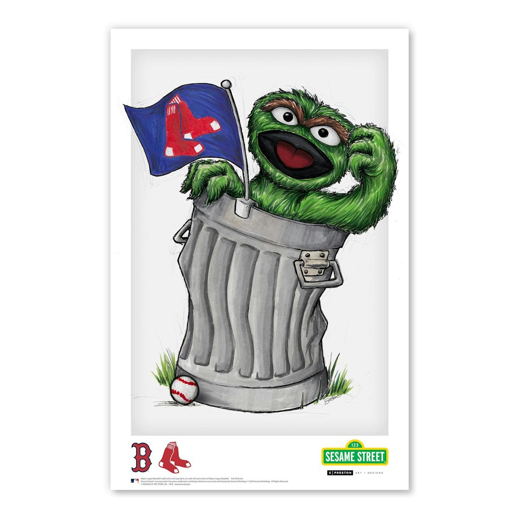 Oscar the Grouch Boston Red Sox 11" x 17" Poster: $39.99 Oscar the Grouch Boston Red Sox 11" x 17" Poster: $39.99