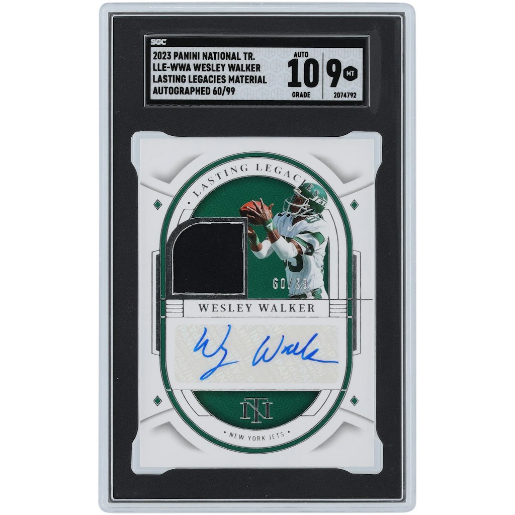 Wesley Walker New York Jets Autographed 2023 Panini National Treasures Relic Card: $249.99