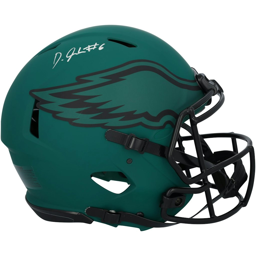 DeVonta Smith Autographed Philadelphia Eagles Riddell Speed Authentic Helmet: $899.99 DeVonta Smith Autographed Philadelphia Eagles Riddell Speed Authentic Helmet: $899.99