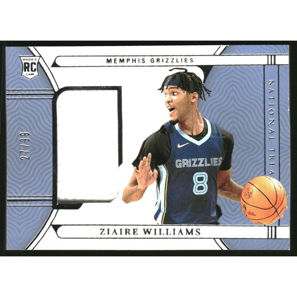 2021-22 Panini National Treasures Ziaire Williams Rookie Materials Trading Card: $13.50