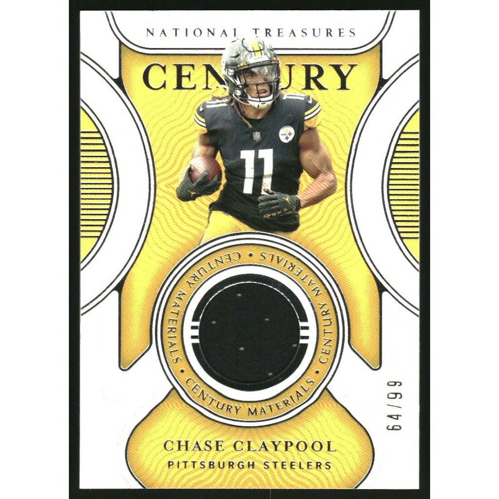 2021 Panini National Treasures Century Materials Chase Claypool Trading Card: $10.80 2021 Panini National Treasures Century Materials Chase Claypool Trading Card: $10.80