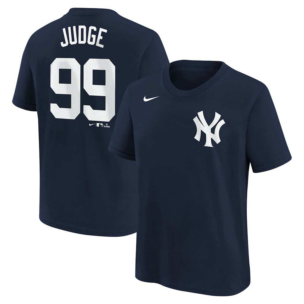 Youth Nike Aaron Judge New York Yankees Name & Number T-Shirt: $26.24 Youth Nike Aaron Judge New York Yankees Name & Number T-Shirt: $26.24